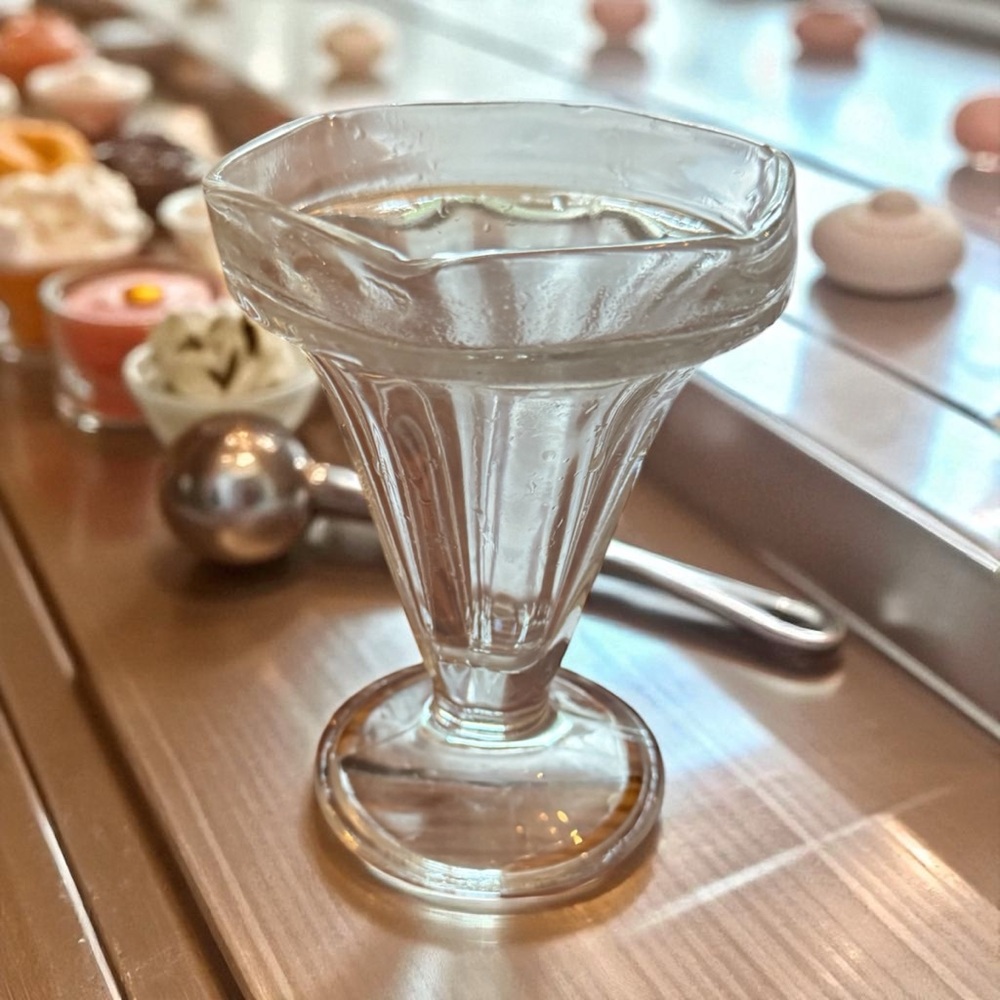 Vintage Libby Ice Cream Sundae Footed Glasses  5" Tall Set of 9